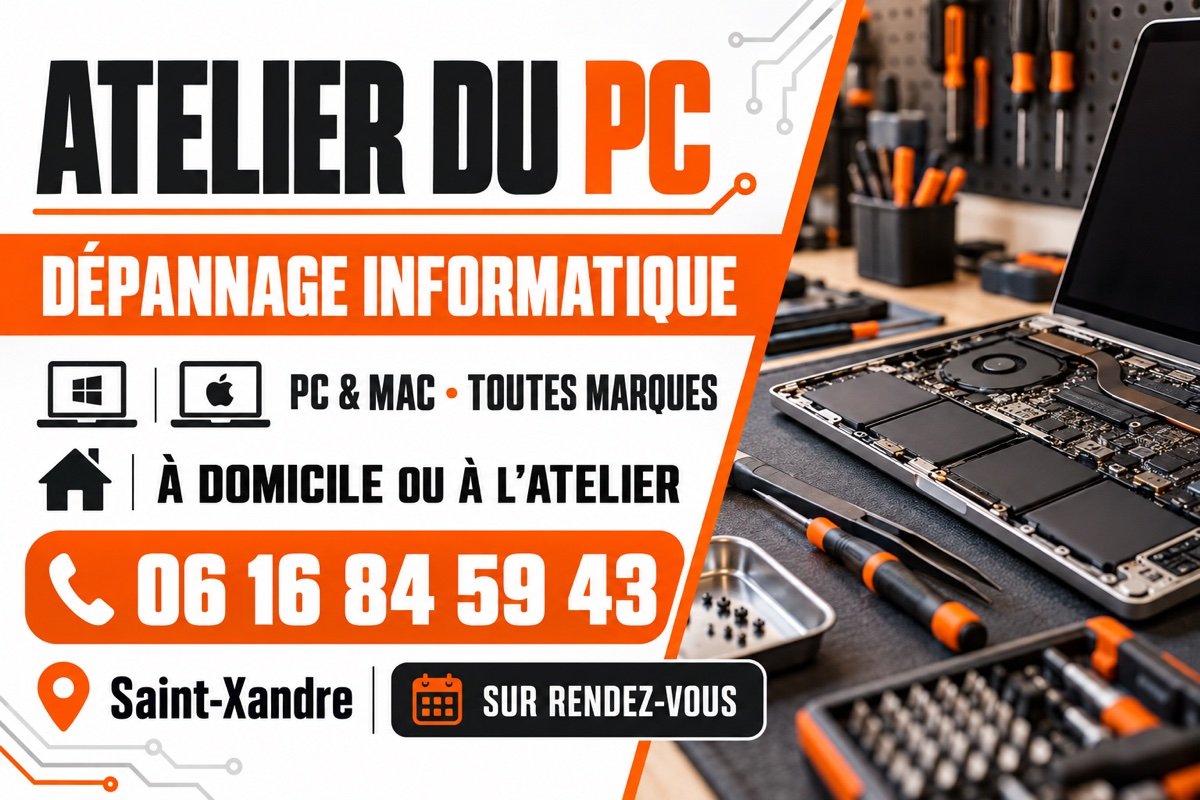Atelier du PC : dépannage informatique à Saint-Xandre